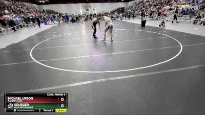 215 lbs Cons. Round 5 - Jay Krueger, West Allis Nathan Hale vs Michael Upson, Random Lake