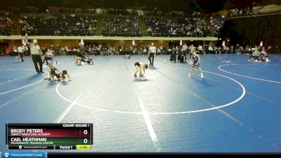 70 lbs Quarterfinal - Brody Peters, Sebolt Wrestling Academy vs Cael Heathman, McDominate Training Center