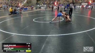 AA 120 lbs Quarterfinal - Vance Blake, Wilson Central vs Chase Smalling, Science Hill