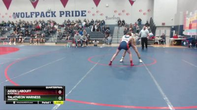 106 lbs Quarterfinal - Talatheon Warness, Aberdeen vs Aiden Labouff, Black Hills