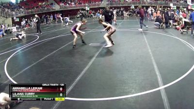 126 lbs Champ. Round 1 - Liliana Curry, Battle Creek Brave Elite vs Annabella Leikam, Ogallala Youth Wrestling