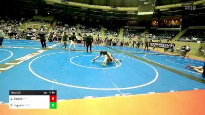 84 lbs Semifinal - Jayden Beard, Tulsa Blue T Panthers vs Parker Ingram, Cleveland Take Down Club