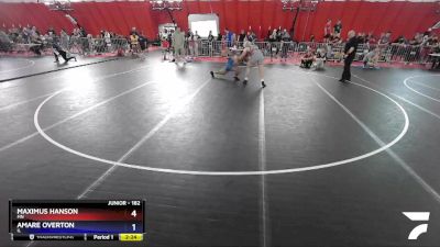 182 lbs 5th Place Match - Maximus Hanson, MN vs Amare Overton, IL