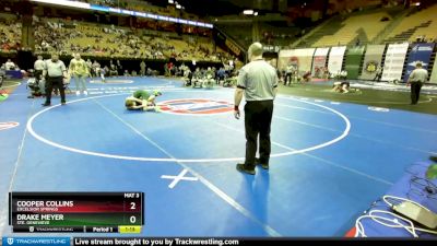 113 Class 2 lbs Quarterfinal - Drake Meyer, Ste. Genevieve vs Cooper Collins, Excelsior Springs