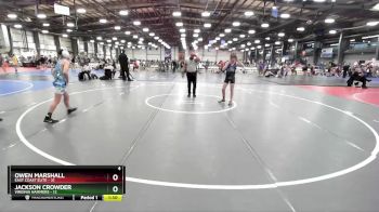 110 lbs Rd# 9- 2:15pm Saturday Final Pool - Jackson Crowder, Virginia Hammers vs Owen Marshall, East Coast Elite