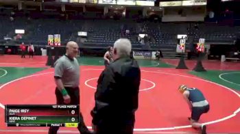 123 lbs 1st Place Match - Paige Irey, ULJ1 vs Kiera Depinet, SEN3