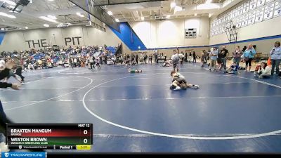 73 lbs Quarterfinal - Weston Brown, Wasatch Wrestling Club vs Braxten Mangum, Ravage