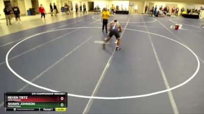 215 Championship Bracket Cons. Round 3 - Reven Tietz, New Prague vs Shawn Johnson, Minnetonka