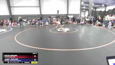 84 lbs Cons. Semi - Hayes Brown, Cowboy Mat Club vs Avery Mullins, Pioneer Grappling Academy