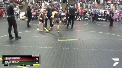 100 lbs Champ. Round 1 - Dylan O`Kelly, Clio WC vs Merick Kustarz, Utica WC