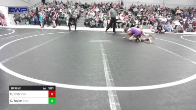 73 lbs Rr Rnd 1 - Creede Prier, Vian Wrestling Club vs Chance Taylor, Brushy Wrestling Club