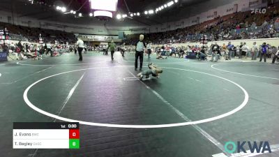 46 lbs 3rd Place - James Evans, Bartlesville Wrestling Club vs Tyde Begley, Choctaw Ironman Youth Wrestling