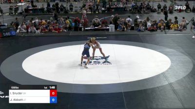 106 lbs Cons 64 #2 - Isaiah Snyder, Oregon vs Jet Abbott, Utah