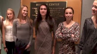 Wisconsin ladies with retail major at Blue Carpet NCAA XC 2011