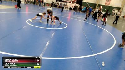 73 lbs 7th Place Match - Lyla Moos, Hinton Mathawks vs Brody Gabel, Pikes Peak Warriors