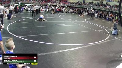 70 lbs Champ. Round 1 - Ryker Jensen, Wakefield vs Vincent Keefe, Hawks Wrestling Club (Lincoln)