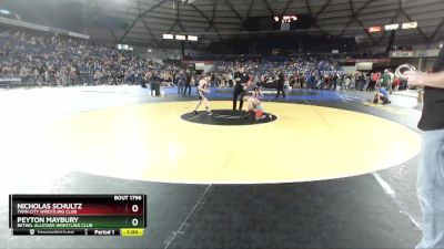 98 lbs Champ. Round 1 - Nicholas Schultz, Twin City Wrestling Club vs Peyton Maybury, Bethel AllStars Wrestling Club