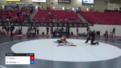 100 lbs 7th Place - Zoey Haney, GTH Wrestling vs Mya Hairston, Thoroughbred Wrestling Academy (TWA)