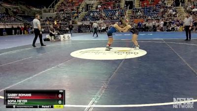 148 lbs Quarterfinal - Gabby Romans, Jamestown vs Sofia Meyer, Bismarck Legacy