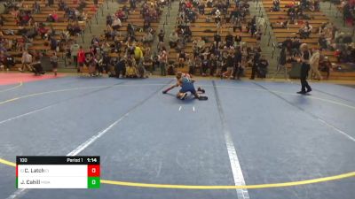 100 lbs Quarterfinal - Caiden Latch, CIWC/Team Intensity vs Joey Cahill, Moen Wrestling Academy