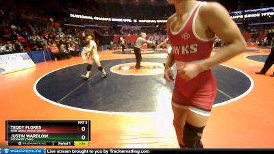 3A 120 lbs Semifinal - Justin Wardlow, Lockport (Twp.) vs Teddy Flores, Park Ridge (Maine South)