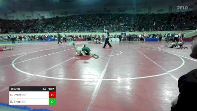 150 lbs Round Of 128 - Oakley Pratt, Hinton Comets vs Shepard Short, Edmond Santa Fe