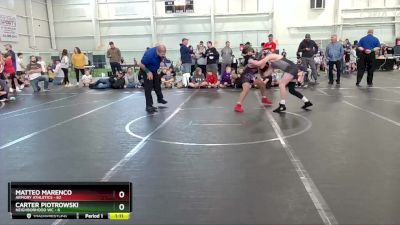 130 lbs Semis & 1st Wrestleback (8 Team) - Matteo Marenco, Armory Athletics vs Carter Piotrowski, Neighborhood WC