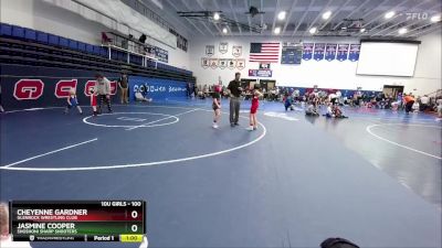 100 lbs Round 1 - Jasmine Cooper, Shoshoni Sharp Shooters vs Cheyenne Gardner, Glenrock Wrestling Club