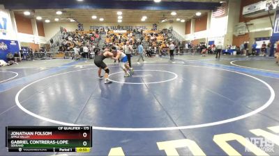 175 lbs Cons. Round 2 - Jonathan Folsom, Apple Valley vs Gabriel Contreras-Lopez, Serrano