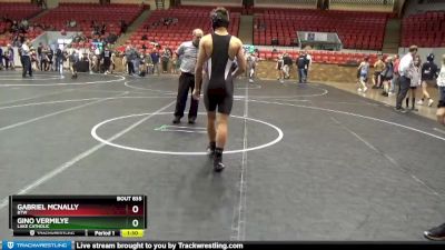 130 lbs Cons. Round 3 - Gino Vermilye, Lake Catholic vs Gabriel McNally, BTW