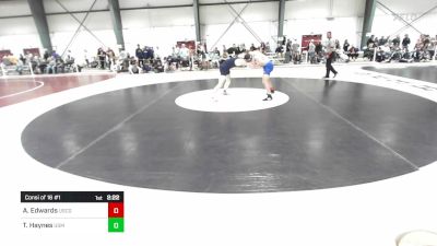 165 lbs Consi Of 16 #1 - Agustus Edwards, Coast Guard vs Tyler Haynes, Southern Maine