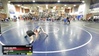 106 lbs Quarterfinal - Lucas Long, Arroyo vs Micah Van Grol, Newport Harbor