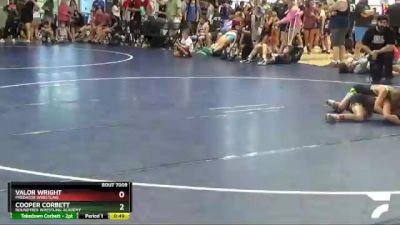 50 lbs Round 1 - Valor Wright, Predator Wrestling vs Cooper Corbett, Roundtree Wrestling Academy