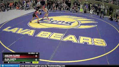 65 lbs Semifinal - Elise Martz, Canby Mat Club vs Jaslynn Flores, Warriors Of Christ WOC