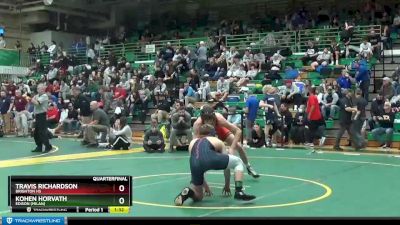 150 lbs Quarterfinal - Travis Richardson, Brighton HS vs Kohen Horvath, EDISON (Milan)