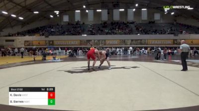 285 lbs Consi Of 8 #2 - Kristopher Davis, Western State Colorado University vs Brian Barnes, Northern Colorado