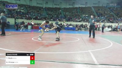 87 lbs Consi Of 16 #2 - Tyler Rock, Broken Arrow Junior High vs Kash Prince, Glenpool Warriors