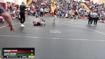 52 lbs Quarterfinal - Dresden Deane, Hard Rock vs Banks Meyers, Ninety Six Wrestling