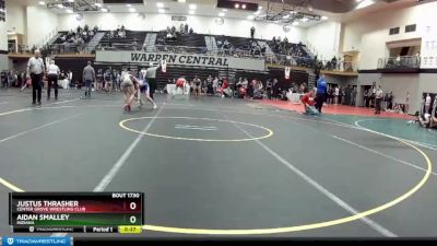 113 lbs Cons. Round 2 - Justus Thrasher, Center Grove Wrestling Club vs Aidan Smalley, Indiana