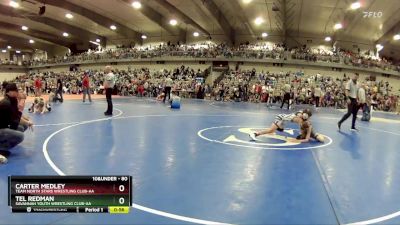 80 lbs Cons. Round 4 - Tel Redman, Savannah Youth Wrestling Club-AA vs Carter Medley, Team North Stars Wrestling Club-AA