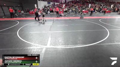 57 lbs Cons. Round 5 - Mathew Diedrich, Mollitium Wrestling Club vs Easton Beyersdorf, Waupaca Wrestling