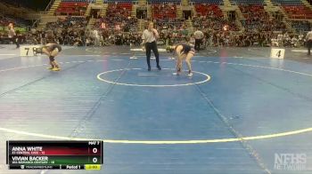 105 lbs Quarterfinals (8 Team) - Anna White, E1-Central Cass vs Vivian Backer, W4-Bismarck Century