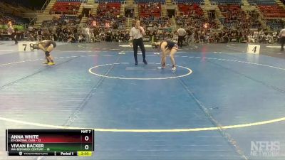 105 lbs Quarterfinals (8 Team) - Anna White, E1-Central Cass vs Vivian Backer, W4-Bismarck Century