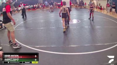 60 lbs Quarterfinals (8 Team) - Asher Watson, Backyard Brawlers Red vs Garrett Raley, Florida Scorpions