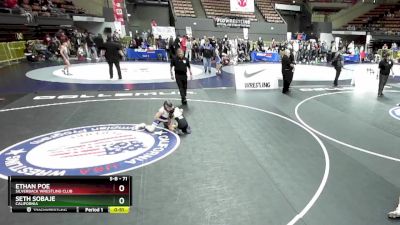 71 lbs Cons. Semi - Ethan Poe, Silverback Wrestling Club vs Seth Sobaje, California