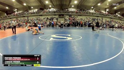 100 lbs Quarterfinal - Maysen Perkins, Team Grind House Wrestling Club-AAA vs Carson Misner, Diamond Youth Wrestling-AA 