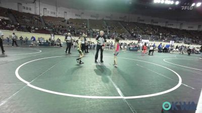 49 lbs Consi Of 8 #1 - Addisyn Crossett, Choctaw Ironman Youth Wrestling vs Elijah Matlock, Sallisaw Takedown Club