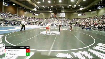 2A 132 lbs Cons. Round 2 - Andres Valencia, Gunnison Valley vs Tyson Brinkerhoff, Kanab