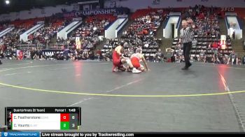 132 lbs Quarterfinals (8 Team) - Collin Featherstone, Constantine HS vs Connor Younts, Clinton HS