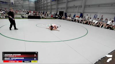 113 lbs 2nd Wrestleback (16 Team) - Jackson Stocker, South Carolina vs Grady Weinbrenner, Minnesota Red